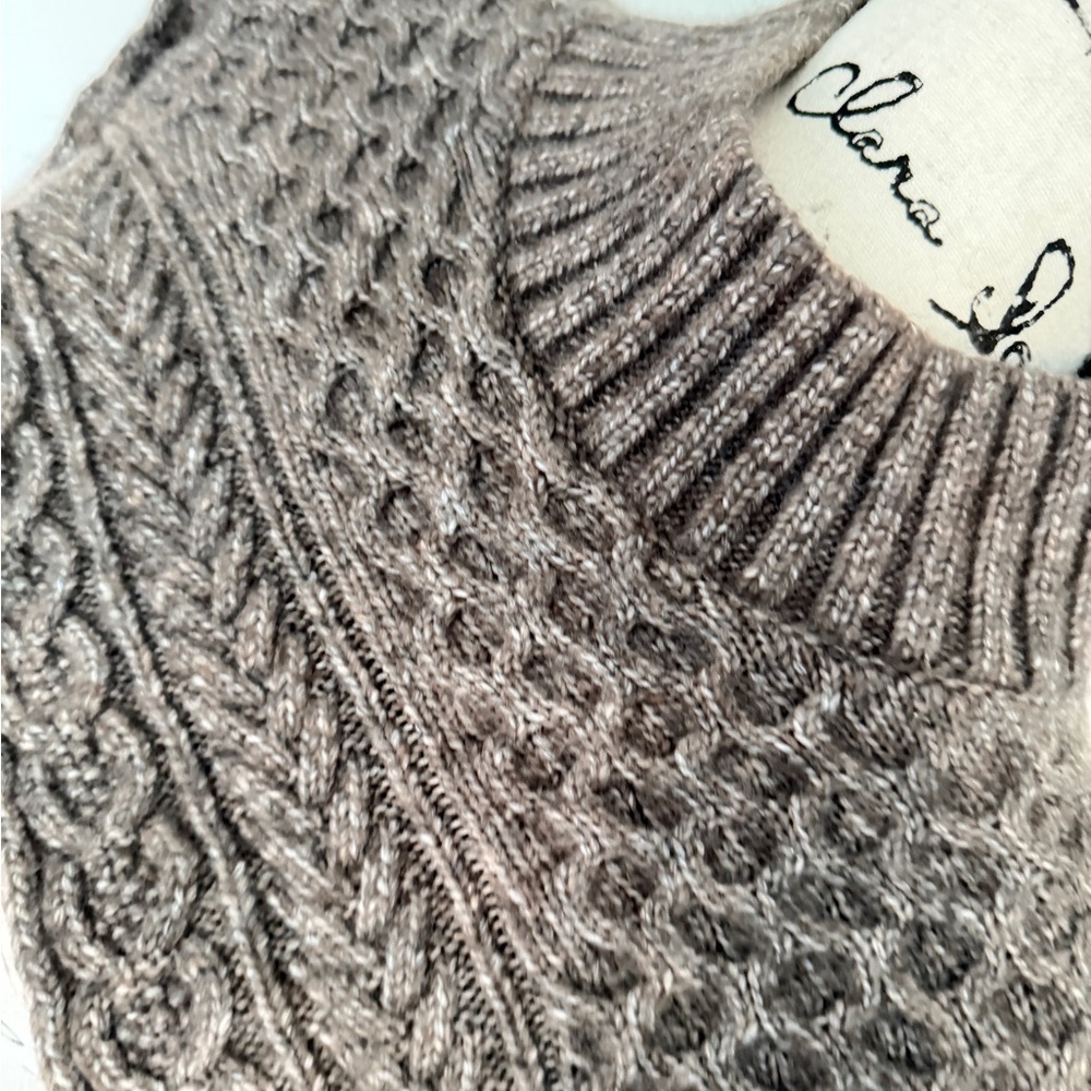 ASTR The Label Sweater Shrug Cable Knit Wool Blend Sz S‎ Chocolate Brown Cottage - Picture 13 of 16